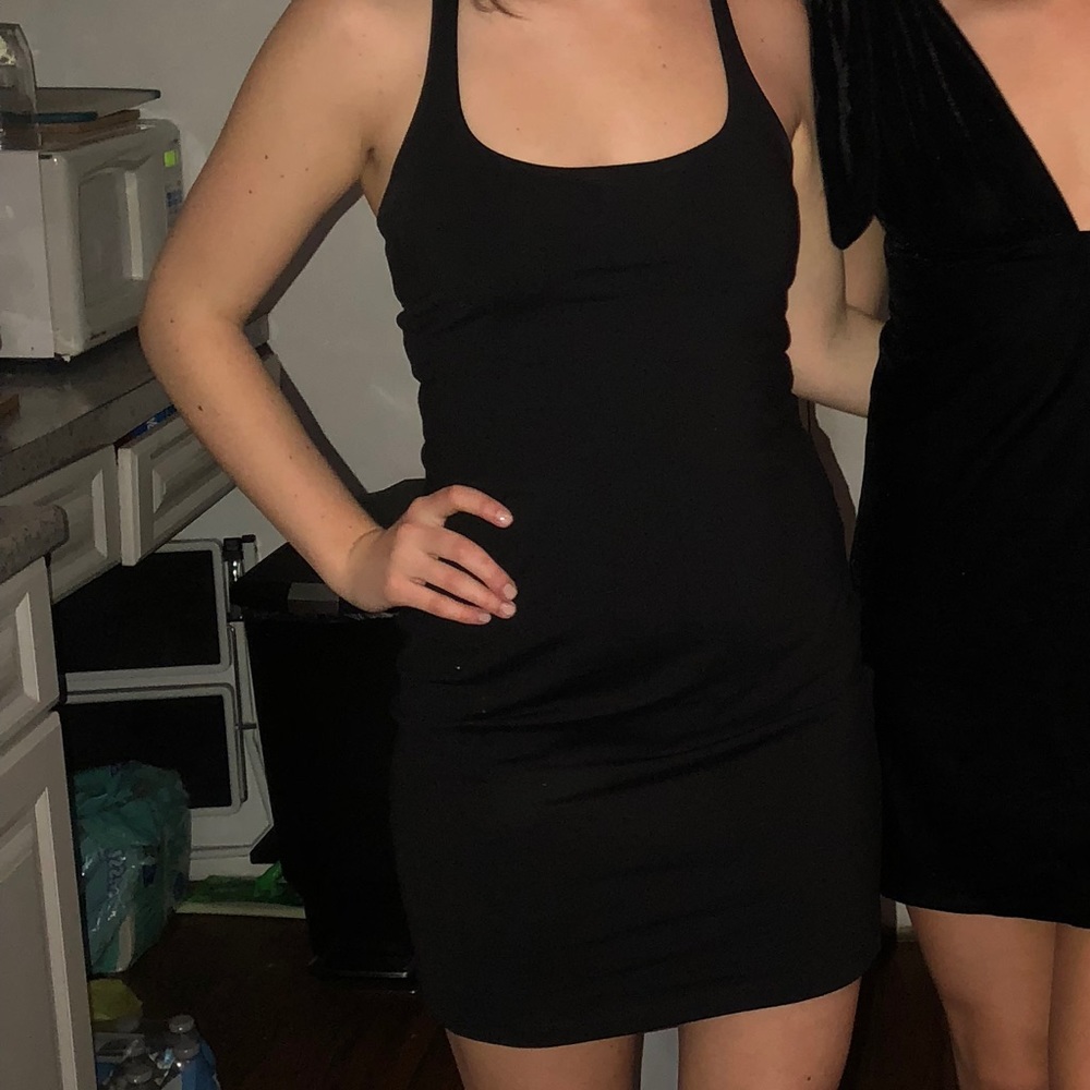 Black Cotton Cocktail Dress, size Small
